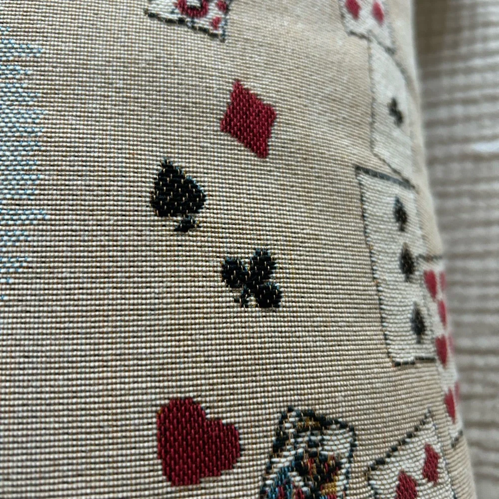 Alice In Wonderland ART DE LYS Woven French Tapestry Pillow With Insert. 19” NWT